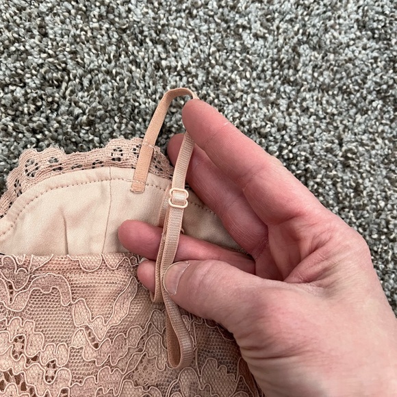 Lace Crop Top in Tan - Picture 5 of 5